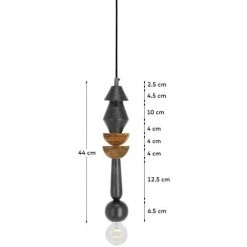 Kave Home - Suspension Jellis Avec Demi-cercles En Bois De Manguier Massif Finition Noire Et Naturelle - Noir 5 Kave Home - Suspension Jellis Avec Demi-cercles En Bois De Manguier Massif Finition Noire Et Naturelle - Noir -KAVE HOME Soldes 2022 27979285 2