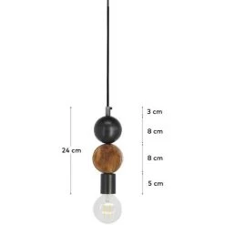 Kave Home - Suspension Jellis Avec Rond En Bois De Manguier Massif Finition Noire Et Naturelle - Noir 7 Kave Home - Suspension Jellis Avec Rond En Bois De Manguier Massif Finition Noire Et Naturelle - Noir -KAVE HOME Soldes 2022 27979287 3