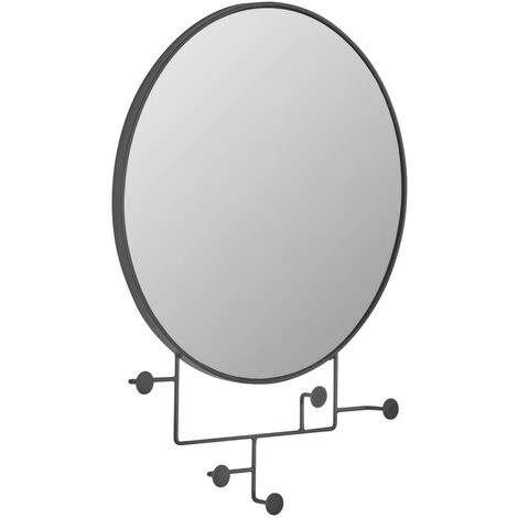 Kave Home - Miroir Avec Crochets Vianela 70 X 51 Cm Noir - Noir 4 Kave Home - Miroir Avec Crochets Vianela 70 X 51 Cm Noir - Noir – Image 2