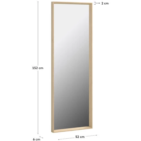 Kave Home - Miroir Nerina 52 X 152 Cm Finition Naturelle - Naturel 6 Kave Home - Miroir Nerina 52 X 152 Cm Finition Naturelle - Naturel – Image 4