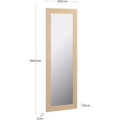 Kave Home - Miroir Yvaine Cadre épais Finition Naturelle 52,5 X 152 Cm - Naturel -KAVE HOME Soldes 2022 27979369 4