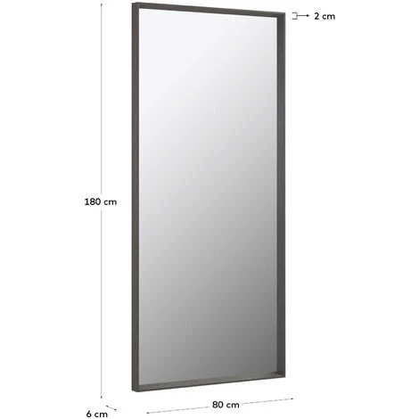 Kave Home - Miroir Nerina 80 X 180 Cm Finition Foncée 6 Kave Home - Miroir Nerina 80 X 180 Cm Finition Foncée – Image 4