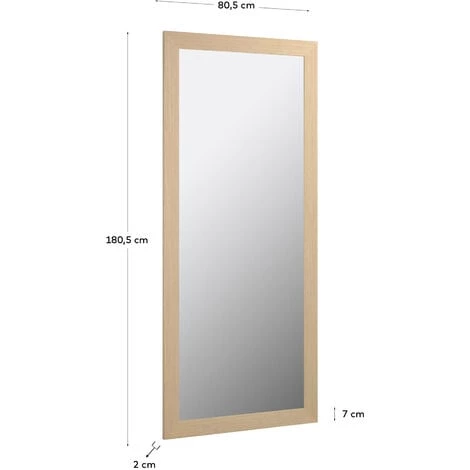 Kave Home - Miroir Yvaine 80,5 X 180,5 Cm Avec Finition Naturelle - Naturel 6 Kave Home - Miroir Yvaine 80,5 X 180,5 Cm Avec Finition Naturelle - Naturel – Image 4