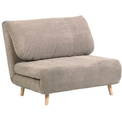 Kave Home - Canapé Convertible Keren 2 Places Velours Côtelé Gris 106 Cm - Gris 3 Kave Home - Canapé Convertible Keren 2 Places Velours Côtelé Gris 106 Cm - Gris