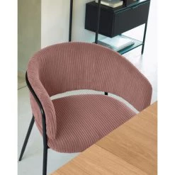 Kave Home - Chaise Runnie En Velours à Grosses Côtes Rose Et Pieds En Acier Noir - Rose 10 Kave Home - Chaise Runnie En Velours à Grosses Côtes Rose Et Pieds En Acier Noir - Rose -KAVE HOME Soldes 2022 27979405 4