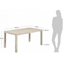 Kave Home - Table Alen 160 X 90 Cm En Bois D'acacia Massif - Naturel -KAVE HOME Soldes 2022 27979479 3