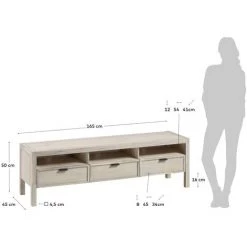 Kave Home - Meuble TV Alen 3 Tiroirs En Bois D'acacia Massif 165 X 50 Cm - Naturel 7 Kave Home - Meuble TV Alen 3 Tiroirs En Bois D'acacia Massif 165 X 50 Cm - Naturel -KAVE HOME Soldes 2022 27979481 3