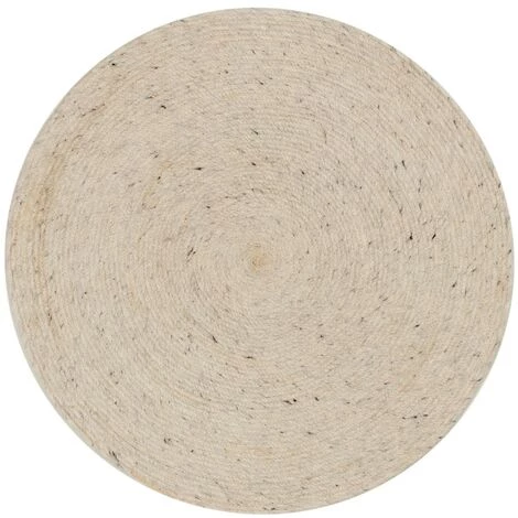 Kave Home - Tapis Rond Takashi 100 % Laine Gris Ø 200 Cm - Beige 3 Kave Home - Tapis Rond Takashi 100 % Laine Gris Ø 200 Cm - Beige