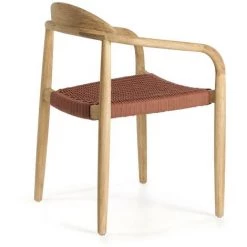 Kave Home - Chaise Nina En Bois D'acacia Massif Et Corde Terracotta - Rouge -KAVE HOME Soldes 2022 28278669 3