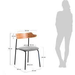 Kave Home - Chaise Olympia En Placage De Chêne Et Acier Noir - Naturel 11 Kave Home - Chaise Olympia En Placage De Chêne Et Acier Noir - Naturel -KAVE HOME Soldes 2022 28356405 5