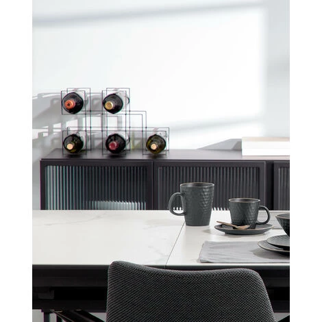 Kave Home - Porte-bouteilles Edur - Noir 4 Kave Home - Porte-bouteilles Edur - Noir – Image 2