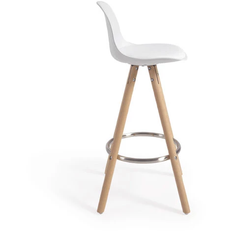 Kave Home - Tabouret Slad Blanc Hauteur 65 Cm - Blanc 4 Kave Home - Tabouret Slad Blanc Hauteur 65 Cm - Blanc – Image 2
