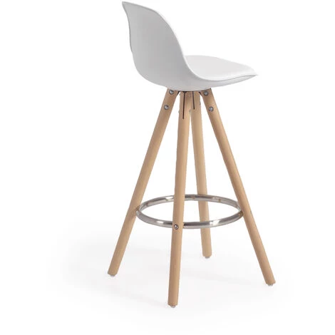 Kave Home - Tabouret Slad Blanc Hauteur 65 Cm - Blanc 5 Kave Home - Tabouret Slad Blanc Hauteur 65 Cm - Blanc – Image 3