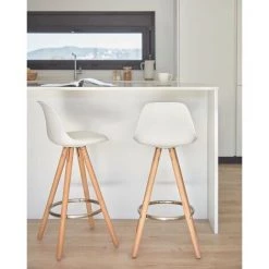 Kave Home - Tabouret Slad Blanc Hauteur 65 Cm - Blanc 10 Kave Home - Tabouret Slad Blanc Hauteur 65 Cm - Blanc -KAVE HOME Soldes 2022 29108768 4