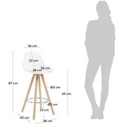 Kave Home - Tabouret Slad Blanc Hauteur 65 Cm - Blanc 11 Kave Home - Tabouret Slad Blanc Hauteur 65 Cm - Blanc -KAVE HOME Soldes 2022 29108768 5