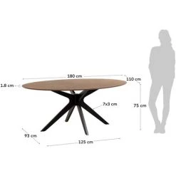 Kave Home - Table Naanim 180 X 110 Cm Finition Noyer - Naturel -KAVE HOME Soldes 2022 29108771 4