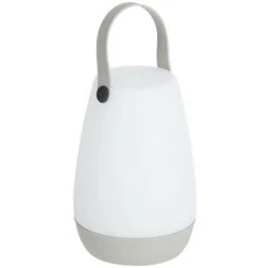 Kave Home - Lampe à Poser Nomade Dianela Avec Poignée Grise - Gris