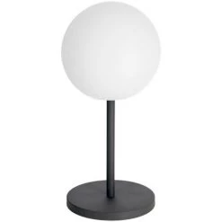 Kave Home - Lampe à Poser Nomade D'extérieur Dinesh En Acier Noir - Noir