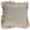 Kave Home - Housse De Coussin Delcie En Coton Et Jute à Franges Beiges 60 X 60 Cm - Beige -KAVE HOME Soldes 2022 29289624 1