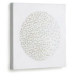 Kave Home - Tableau Adys Cercles Et Points Blanc 40 X 40cm - Blanc