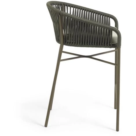 Kave Home - Tabouret Yanet En Corde Verte Et Acier Galvanisé Hauteur 65 Cm - Vert 4 Kave Home - Tabouret Yanet En Corde Verte Et Acier Galvanisé Hauteur 65 Cm - Vert – Image 2