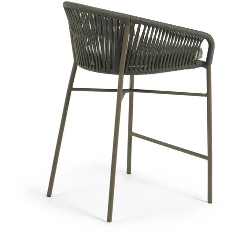 Kave Home - Tabouret Yanet En Corde Verte Et Acier Galvanisé Hauteur 65 Cm - Vert 5 Kave Home - Tabouret Yanet En Corde Verte Et Acier Galvanisé Hauteur 65 Cm - Vert – Image 3