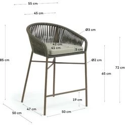 Kave Home - Tabouret Yanet En Corde Verte Et Acier Galvanisé Hauteur 65 Cm - Vert 11 Kave Home - Tabouret Yanet En Corde Verte Et Acier Galvanisé Hauteur 65 Cm - Vert -KAVE HOME Soldes 2022 29475873 5