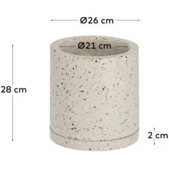 Kave Home - Pot Lelis Avec Soucoupe En Terrazzo Blanc De Ø 26 Cm - Multicolore 7 Kave Home - Pot Lelis Avec Soucoupe En Terrazzo Blanc De Ø 26 Cm - Multicolore -KAVE HOME Soldes 2022 29547491 3