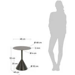 Kave Home - Table Dappoint Yinan Ø 48 Cm Noir - Noir -KAVE HOME Soldes 2022 29988063 3
