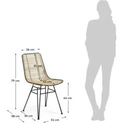 Kave Home - Chaise Tishana En Rotin Et Acier Noir - Naturel 11 Kave Home - Chaise Tishana En Rotin Et Acier Noir - Naturel -KAVE HOME Soldes 2022 30084933 5