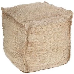 Kave Home - Pouf Fadua En Jute De 45 X 45 Cm - Naturel