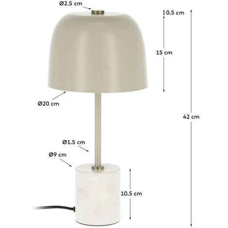 Kave Home - Lampe De Table Alish - Beige 5 Kave Home - Lampe De Table Alish - Beige – Image 3