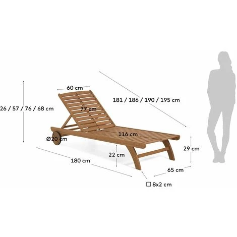 Kave Home - Bain De Soleil Beila En Bois Massif D'eucalyptus FSC 100% - Naturel 7 Kave Home - Bain De Soleil Beila En Bois Massif D'eucalyptus FSC 100% - Naturel – Image 5