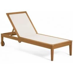 Kave Home - Bain De Soleil Caterin Beige En Bois Massif D'eucalyptus FSC 100%