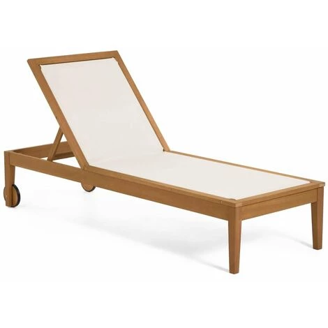 Kave Home - Bain De Soleil Caterin Beige En Bois Massif D'eucalyptus FSC 100% 3 Kave Home - Bain De Soleil Caterin Beige En Bois Massif D'eucalyptus FSC 100%