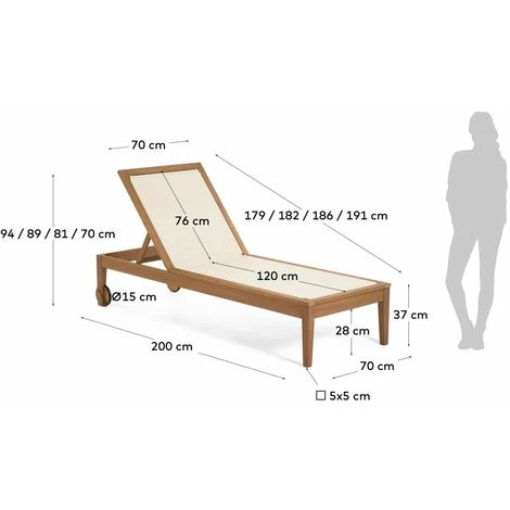 Kave Home - Bain De Soleil Caterin Beige En Bois Massif D'eucalyptus FSC 100% 7 Kave Home - Bain De Soleil Caterin Beige En Bois Massif D'eucalyptus FSC 100% – Image 5