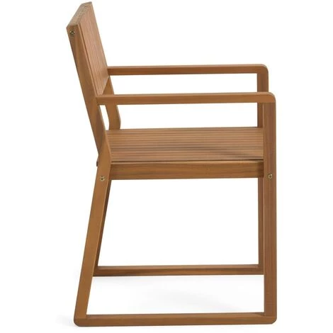 Kave Home - Chaise De Jardin Emili En Bois Massif D'acacia FSC 100% - Naturel 4 Kave Home - Chaise De Jardin Emili En Bois Massif D'acacia FSC 100% - Naturel – Image 2