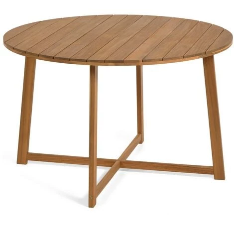 Kave Home - Table Ronde De Jardin Dafne En Bois Massif D'acacia Ø 120 Cm FSC 100% - Naturel 3 Kave Home - Table Ronde De Jardin Dafne En Bois Massif D'acacia Ø 120 Cm FSC 100% - Naturel