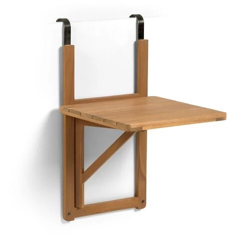 Kave Home - Table De Balcon Rabattable Amarilis En Bois Massif D'acacia 40 X 42 Cm FSC 100% - Naturel 3 Kave Home - Table De Balcon Rabattable Amarilis En Bois Massif D'acacia 40 X 42 Cm FSC 100% - Naturel