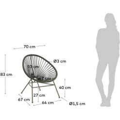 Kave Home - Fauteuil Samantha En Corde Verte 11 Kave Home - Fauteuil Samantha En Corde Verte -KAVE HOME Soldes 2022 30864271 5