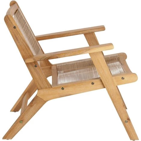 Kave Home - Fauteuil Geralda En Bois Dacacia Avec Finition Naturelle FSC 100% - Naturel 4 Kave Home - Fauteuil Geralda En Bois Dacacia Avec Finition Naturelle FSC 100% - Naturel – Image 2