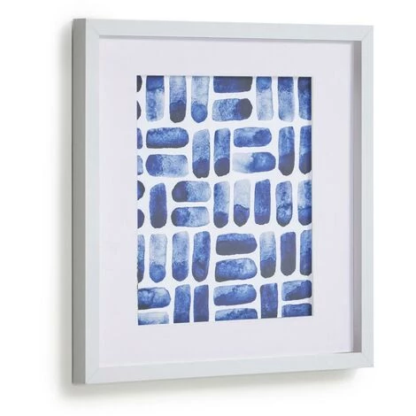 Kave Home - Tableau Kuma Rectangles Bleu 40 X 40 Cm 3 Kave Home - Tableau Kuma Rectangles Bleu 40 X 40 Cm