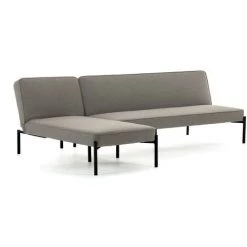 Kave Home - Canapé Convertible Avec Méridienne Nelki 3 Places Gris 266 Cm - Gris