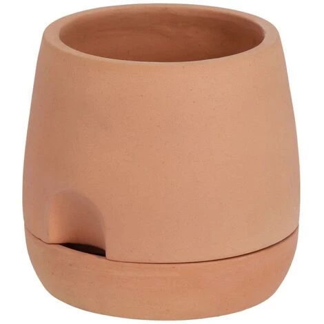 Kave Home - Petit Pot Avec Auto-arrosage Luigina En Terre Cuite Ø 27 Cm - Naturel 3 Kave Home - Petit Pot Avec Auto-arrosage Luigina En Terre Cuite Ø 27 Cm - Naturel
