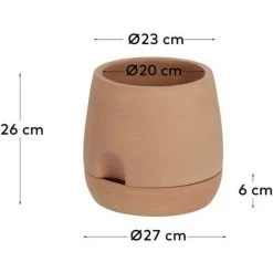 Kave Home - Petit Pot Avec Auto-arrosage Luigina En Terre Cuite Ø 27 Cm - Naturel 7 Kave Home - Petit Pot Avec Auto-arrosage Luigina En Terre Cuite Ø 27 Cm - Naturel -KAVE HOME Soldes 2022 31609425 3