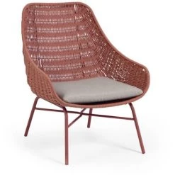 Kave Home - Fauteuil Abeli En Corde Terracotta - Rose