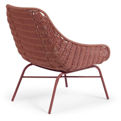 Kave Home - Fauteuil Abeli En Corde Terracotta - Rose 5 Kave Home - Fauteuil Abeli En Corde Terracotta - Rose – Image 3