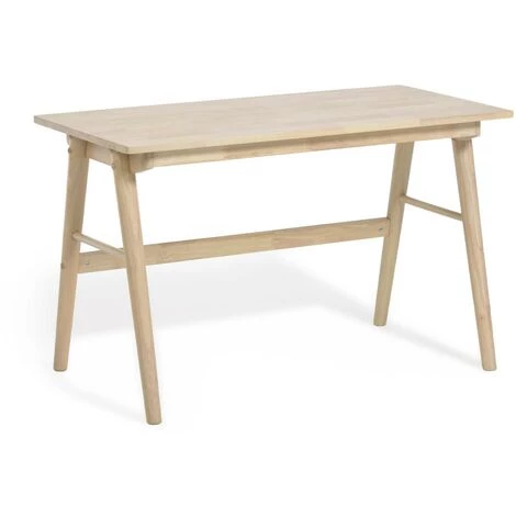 Kave Home - Bureau Curie Bois D'hévéa Massif 120 X 60 Cm - Naturel 3 Kave Home - Bureau Curie Bois D'hévéa Massif 120 X 60 Cm - Naturel