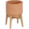 Kave Home - Cache-pot Elima En Terre Cuite Et Bois Massif D'acacia Ø 19,5 Cm - Naturel 1 Kave Home - Cache-pot Elima En Terre Cuite Et Bois Massif D'acacia Ø 19,5 Cm - Naturel -KAVE HOME Soldes 2022 32609097 1