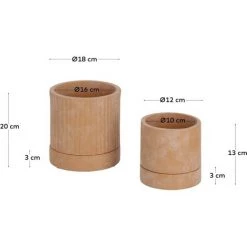 Kave Home - Lot De 2 Pots En Terre Cuite Janaina Ø 18 Cm / Ø 12 Cm - Naturel 7 Kave Home - Lot De 2 Pots En Terre Cuite Janaina Ø 18 Cm / Ø 12 Cm - Naturel -KAVE HOME Soldes 2022 32609226 3